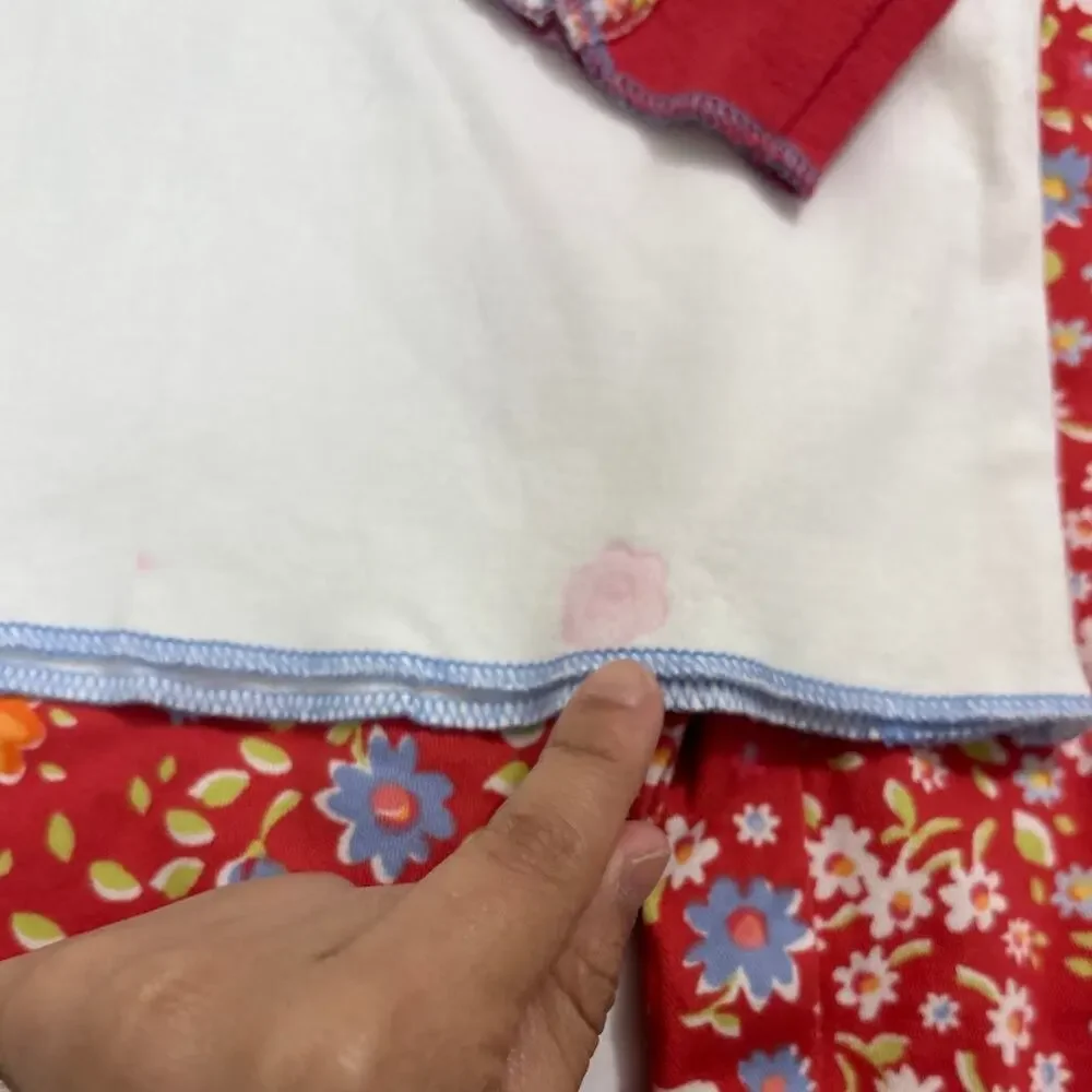 NWT Children's Palace Vintage Outfit Floral Pants Top Retro 90s Girls 4T 5T - Picture 2 of 6